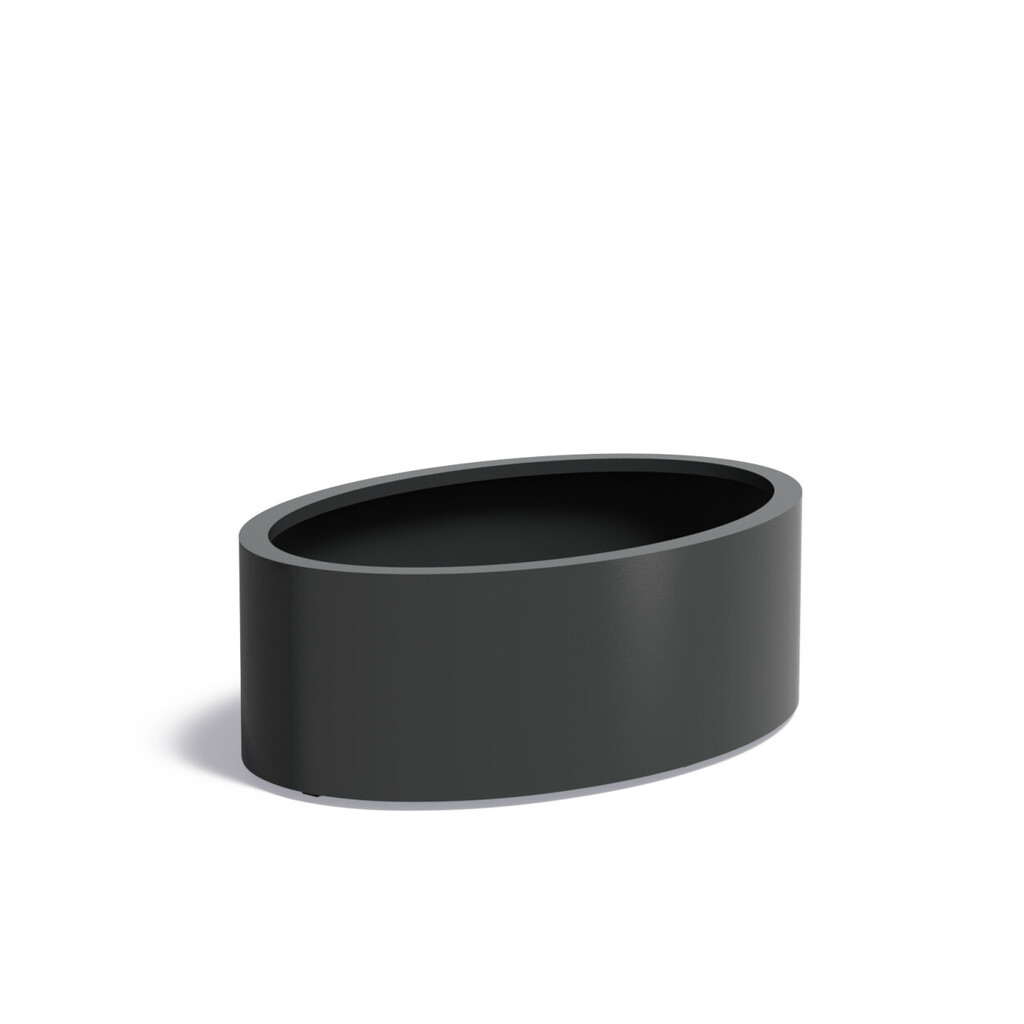 Hliníkový květináč elipsa 120 x 80 x 40 cm