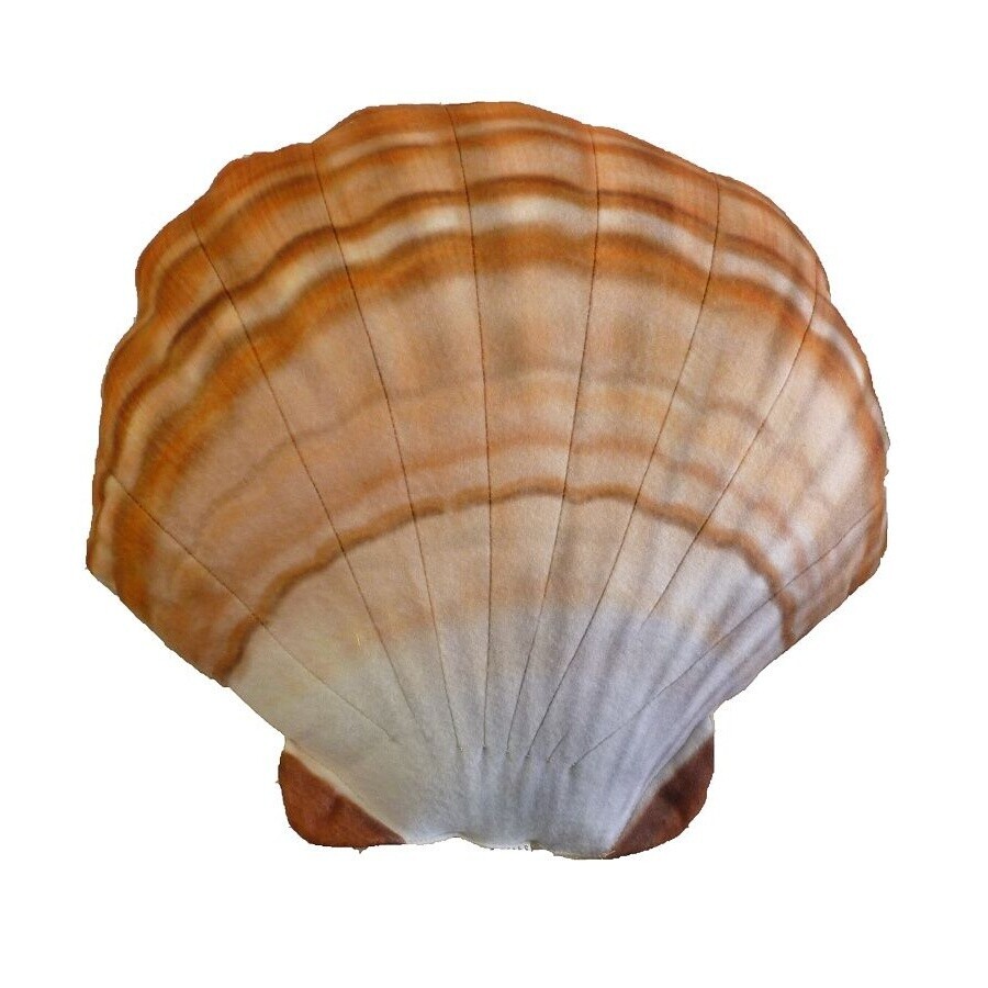 Polštář Mušle hřebenatka, oranžová 45 cm