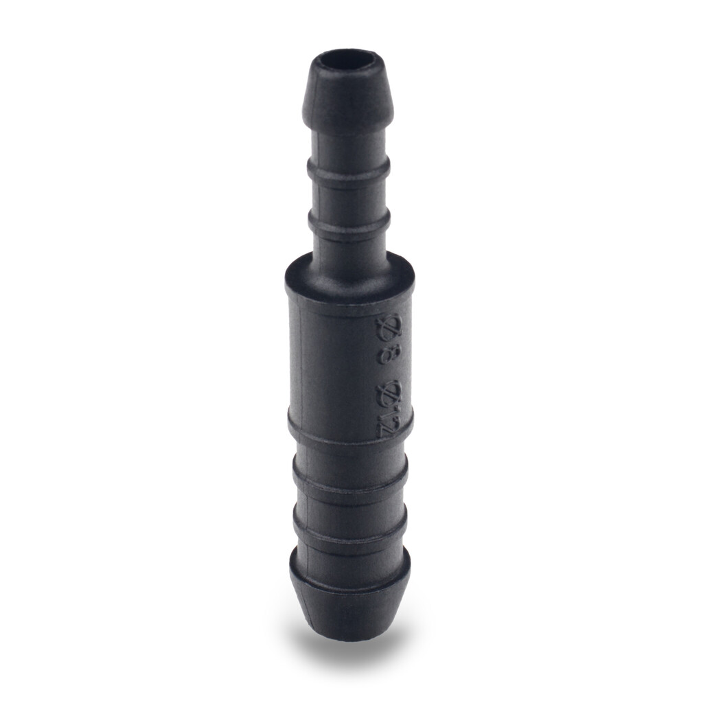 Přímá redukční spojka černá 8/12 mm