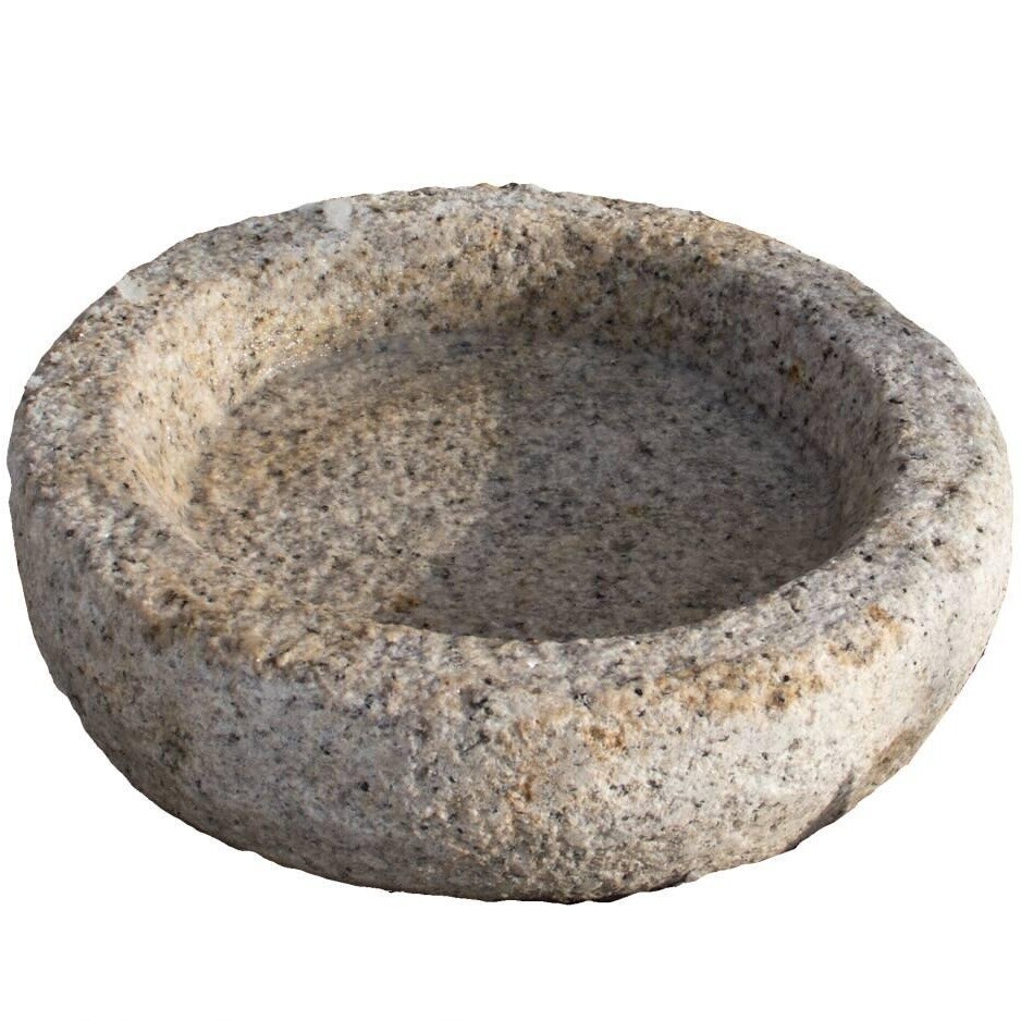 Žulové pítko 30 cm - žlutá žula