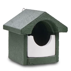 Budka pro červenky a rehky, zelená CJ - otevřená