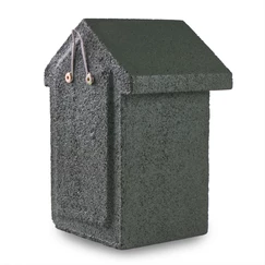 Budka pro ptáky zelenobílá - vletový otvor ovál