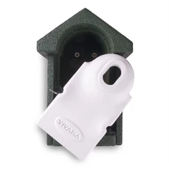 Budka pro ptáky zelenobílá - vletový otvor ovál