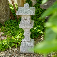 Japonská lampa Eitokoji 60 cm - šedá žula