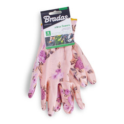 Květované rukavice s latexem - velikost 8