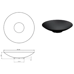 Lakovaná mísa na vodu 150 cm 