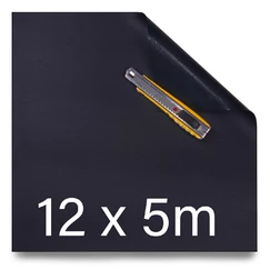 Zbytkový kus fólie 12x5=60m² (12m ŠÍŘE / 1mm černá PLACHTA Fatra Aquaplast 805 folie)