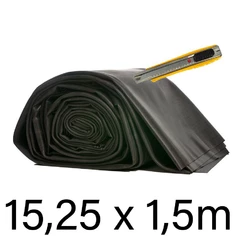Zbytkový kus fólie 15,25x1,5=22,875m² (Oasefol 15,25m šíře / 1,02mm EPDM kaučuk)