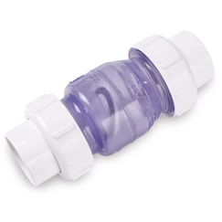 Zpětná klapka transparentní 50 mm bez pružiny