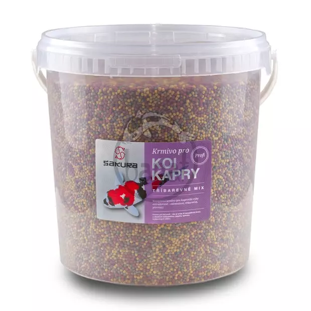 Tříbarevné krmivo - 3 mm kbelík 10 l (3800 g) krmivo pro koi