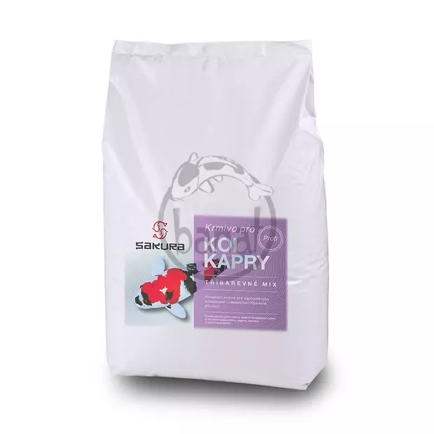 Tříbarevné krmivo - 6 mm pytel 15 kg krmivo pro koi