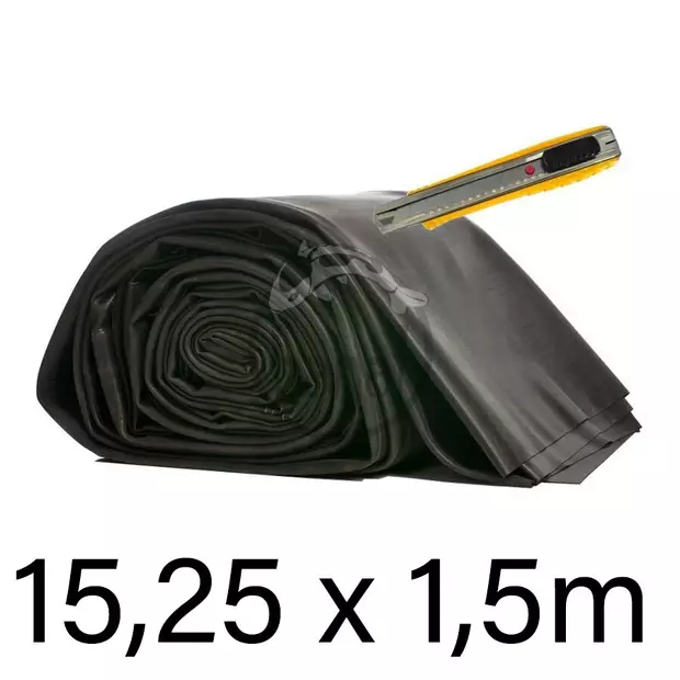 Zbytkový kus fólie 15,25x1,5=22,875m² (Oasefol 15,25m šíře / 1,02mm EPDM kaučuk)