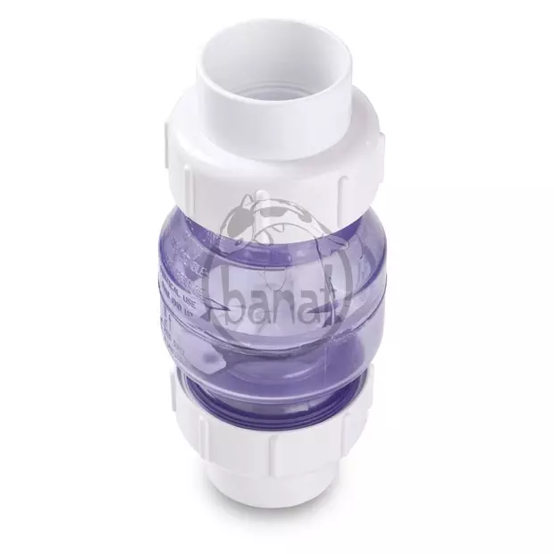 Zpětná klapka transparentní 63 mm bez pružiny