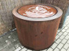Cortenový vodní stůl kulatý 100 x 75 cm