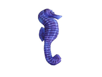 Polštář Koníček mořský mini, modrý 40 cm