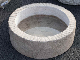Kamenná nádržka na vodu 60 cm - šedý granit