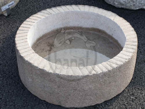 Kamenná nádržka na vodu 60 cm - šedá žula