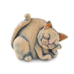 Keramická spící kočka v. 21 cm
