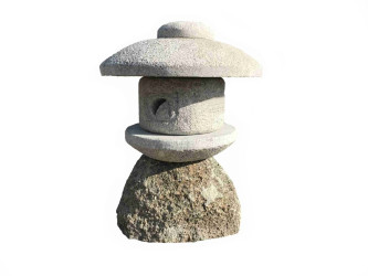 Kamenná lampa na balvanu 45 cm - granit