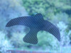Ochranné samolepky před nárazy do skla - ptačí siluety černé s průhlednými pruhy