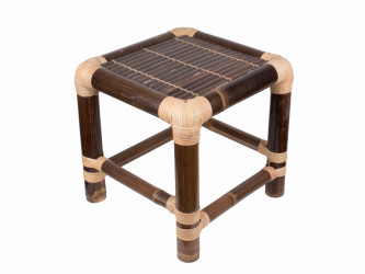 Bambusová stolička 40x40cm - tmavá