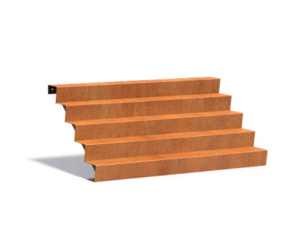 Cortenové schody 200 cm (5 x nášlap)