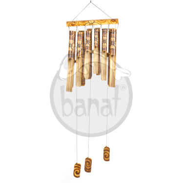 Bambusová zvonkohra ve dvojřadě 50 cm