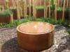 Cortenový vodní stůl kulatý 100 x 75 cm