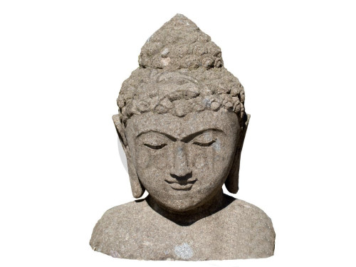 Busta buddhy 44 cm - přírodní kámen