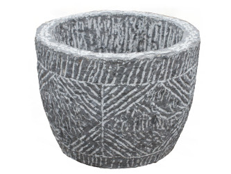 Žulový květináč 80x80 cm - šedý granit
