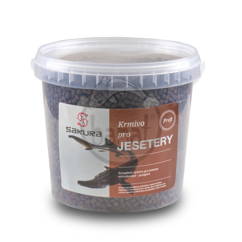 Krmivo pro jesetery - 4,5 mm kbelík 2 l (1500 g)