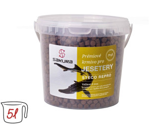 Prémiové krmivo pro jesetery Steco repro - 9 mm kbelík 5 l (3600 g)