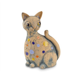 Keramická kočka s puntíky - 31 cm