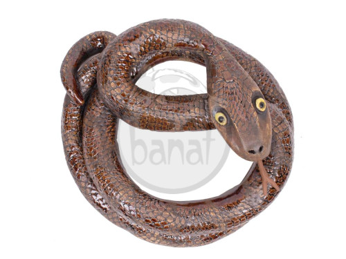 Keramický had - tm. hnědý