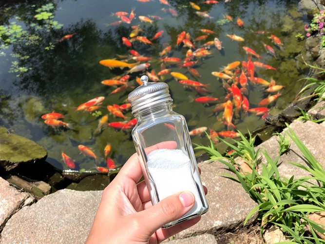 Použití jedlé soli (chloridu sodného) v jezírku